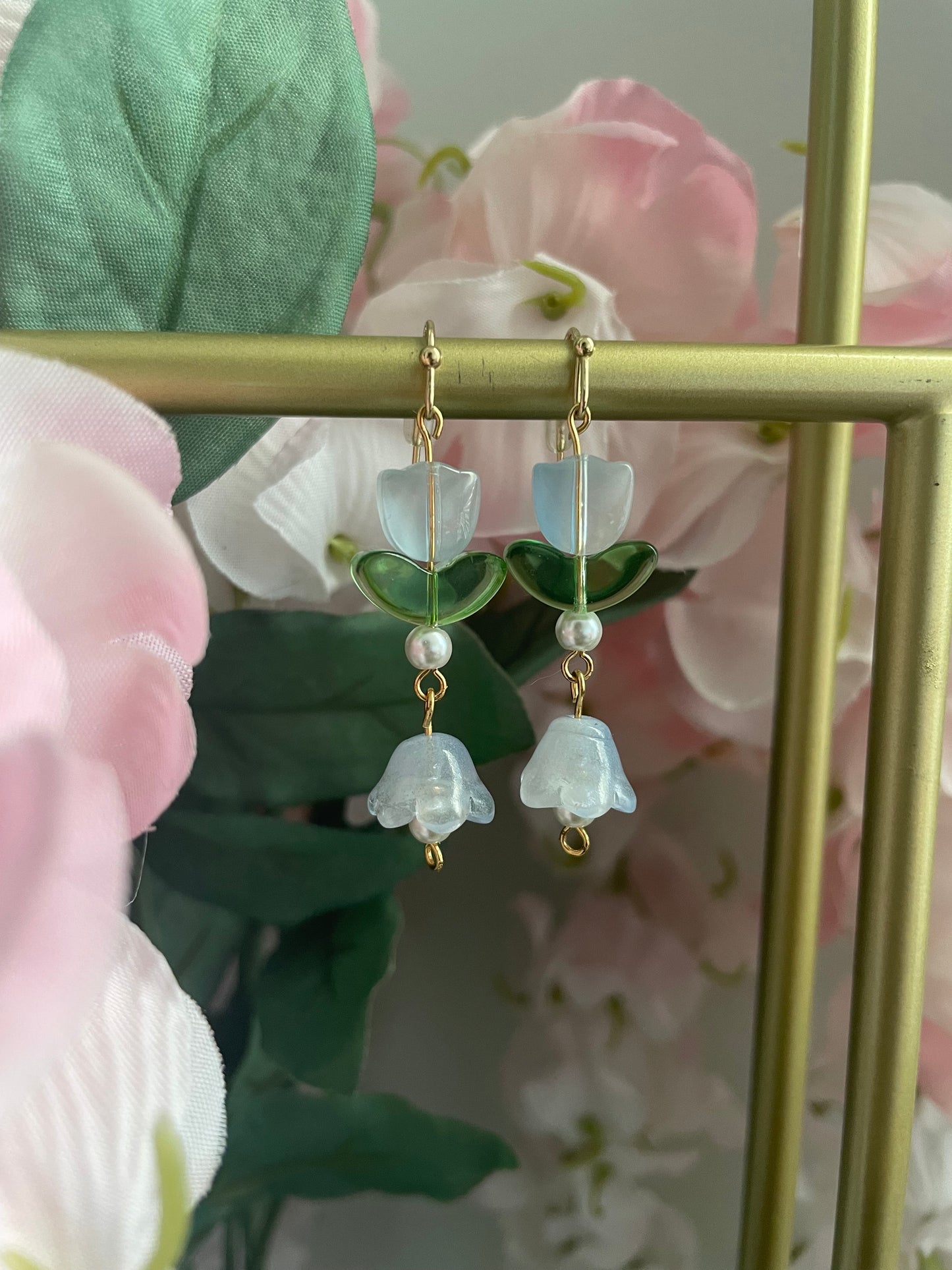 Blue Tulip Earrings