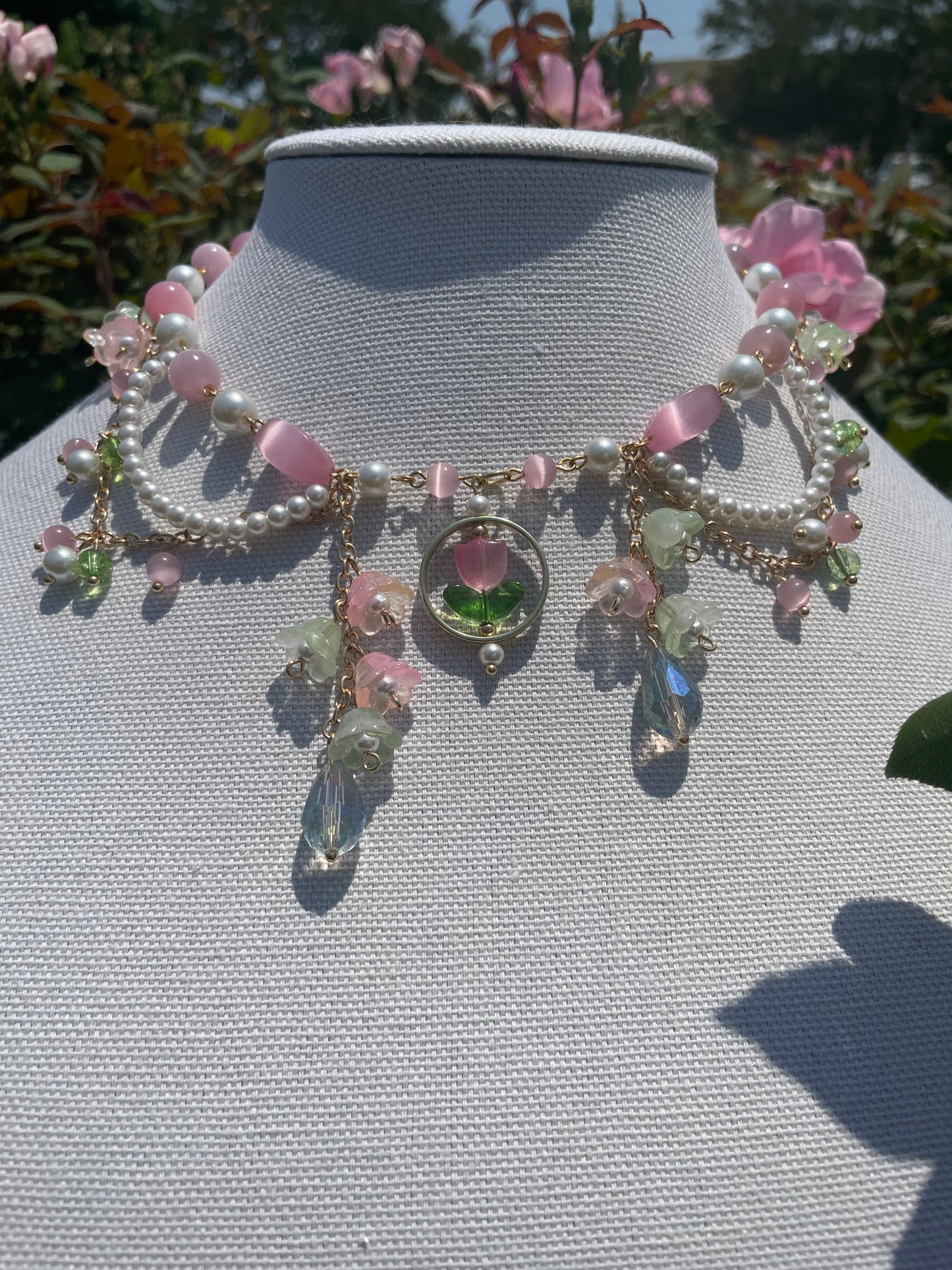 Pink Tulip Necklace